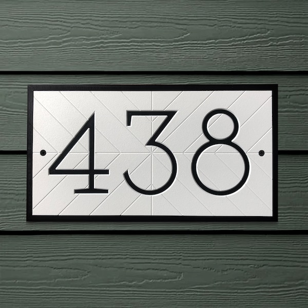 Moderne Hausnummern - Adressschild Horizontale Plakette