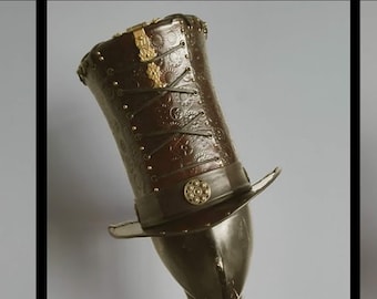 Leather SteamPunk High Top Hat with special decorations