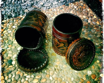 SteamPunk Dice Cup I / SteamPunk Design / Handmade / Handcarved (DCUP005)