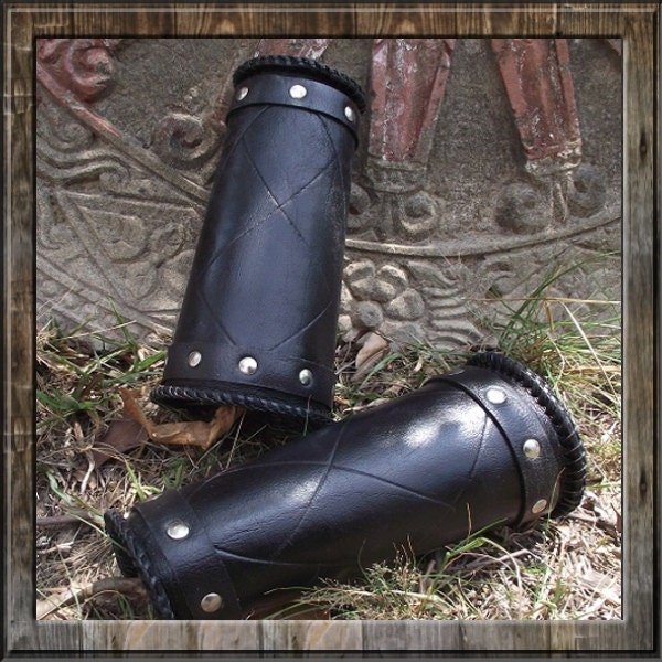Viking Made Bracers / Medieval Bracers / Handmade Leather Cuff - Etsy