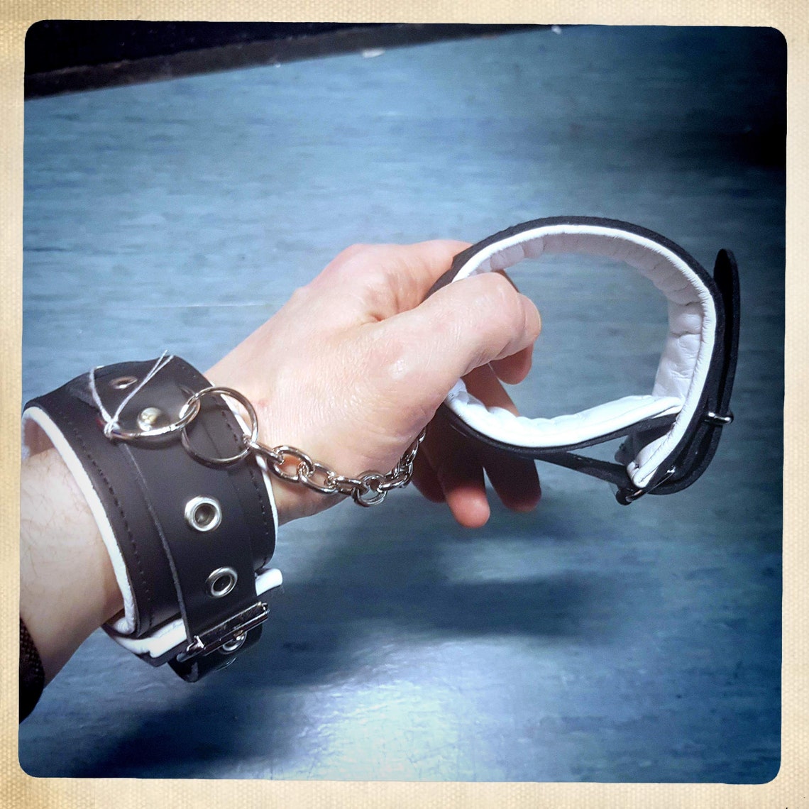 Leather Cuffs / Shackles Handmade in Finland Real Leather Etsy