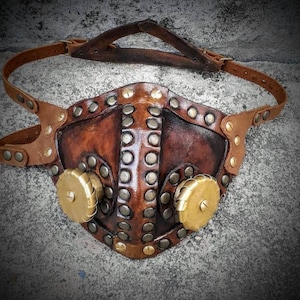 Steam Punk Mask / Stud & Brass / Handmade / Mask protective / Cover mask (SPM010)