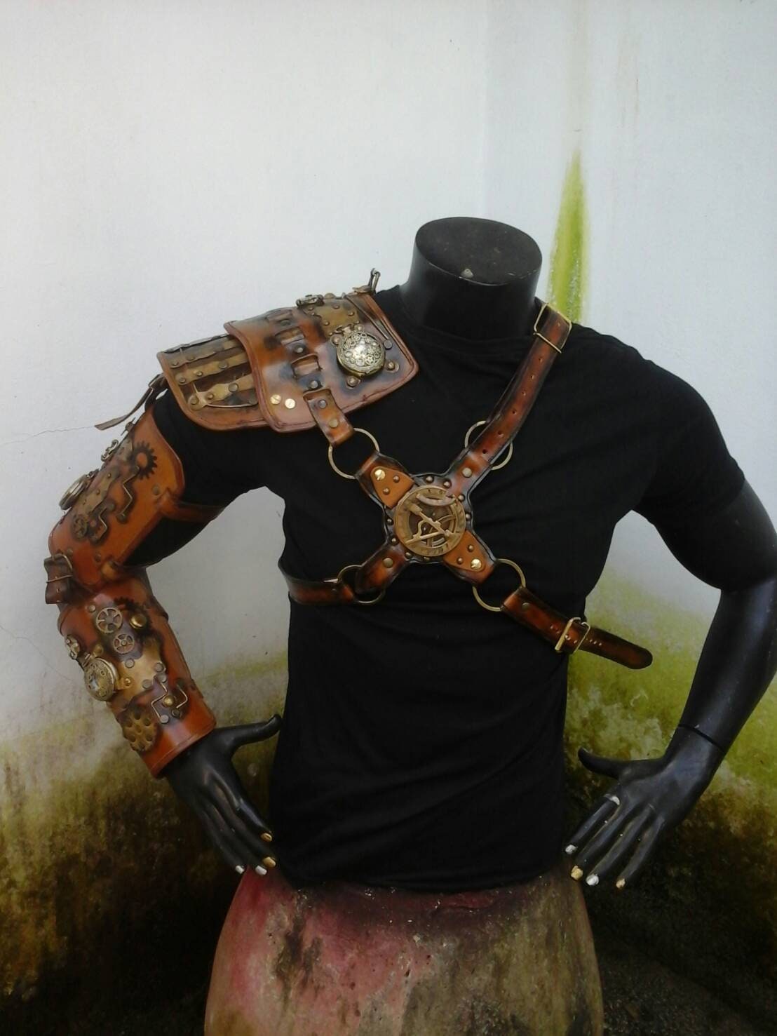 Steampunk Accessories Retro Leather Arm Warmer Armor Shrug Shawl Cape Wraps