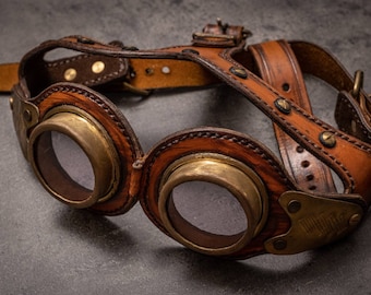 Óculos Olhos de Coruja / Óculos Steampunk Especiais / Design Bardo e Bobo da Corte / Óculos Burning Man / Óculos Alice no País das Maravilhas / Feitos à mão (SPGOG005)
