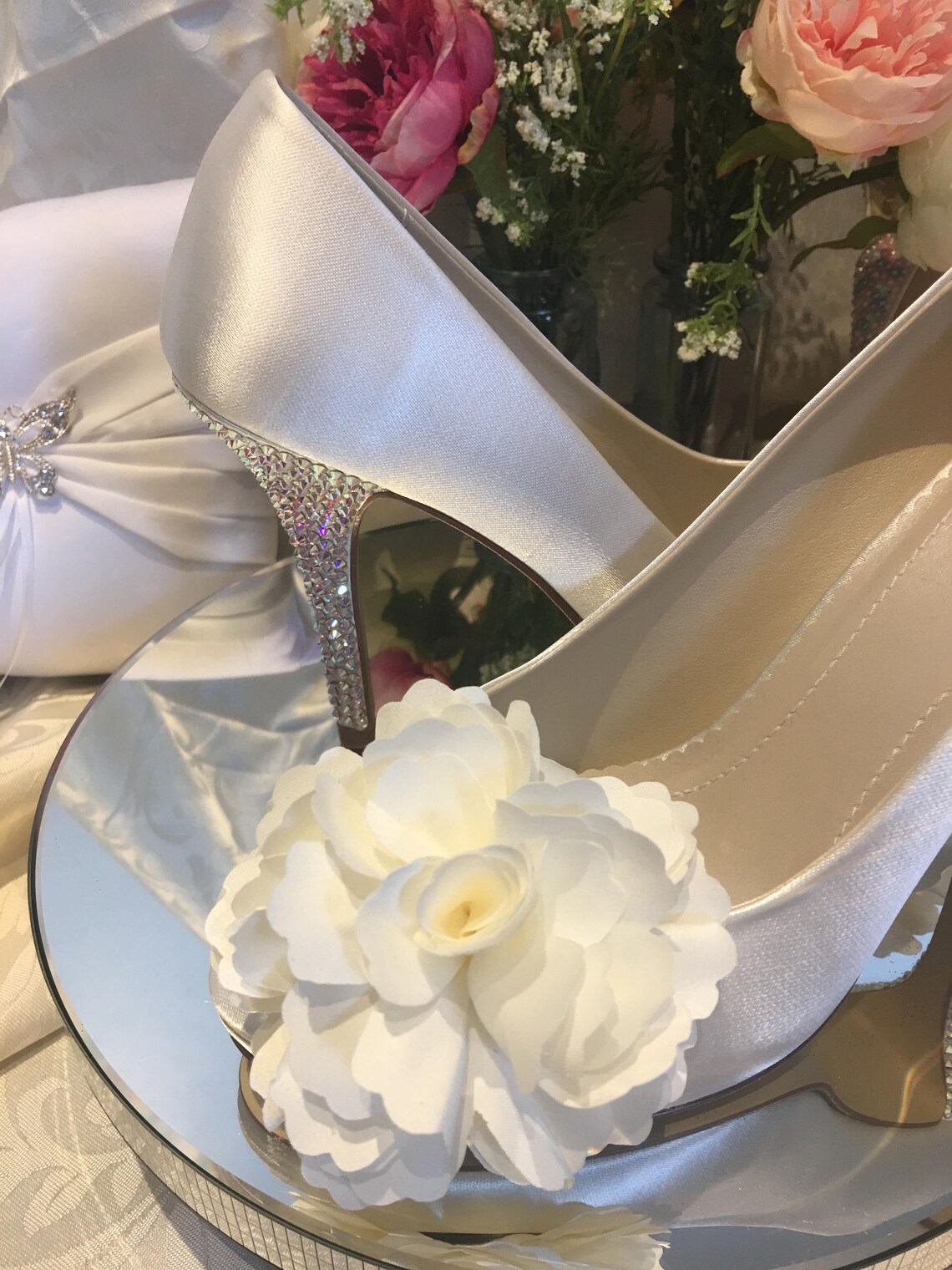 embellished bridal shoes