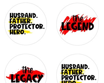 Bad Dad Husband Protector Edible Cupcake Topper Decorations - Set of 12 Toppers
