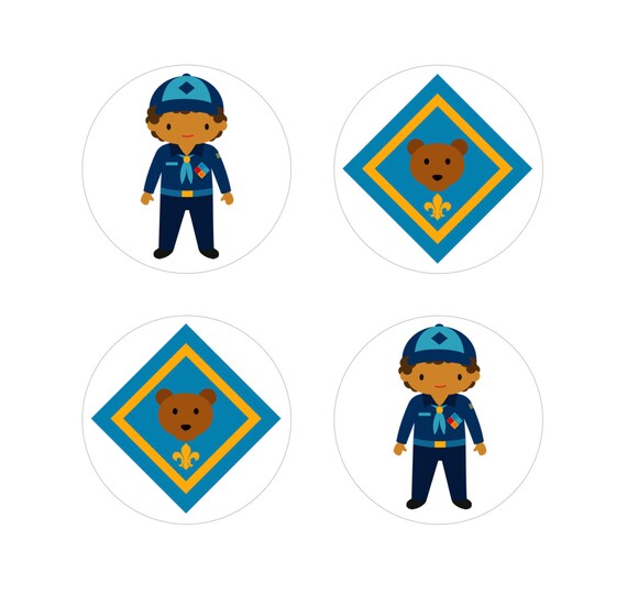 Bear Cub Scouts Edible Cupcake Topper Decorations Set of 12 Etsy