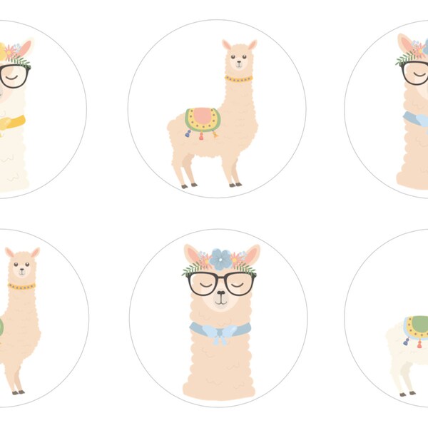 Llama Cupcake Topper - Etsy