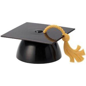 Graduation Black Grad Cap with Tassel Cake Decoration