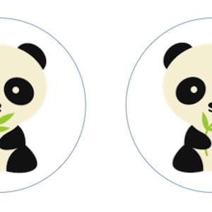 Little Panda Edible Cupcake Topper Decorations - Set of 12 Toppers