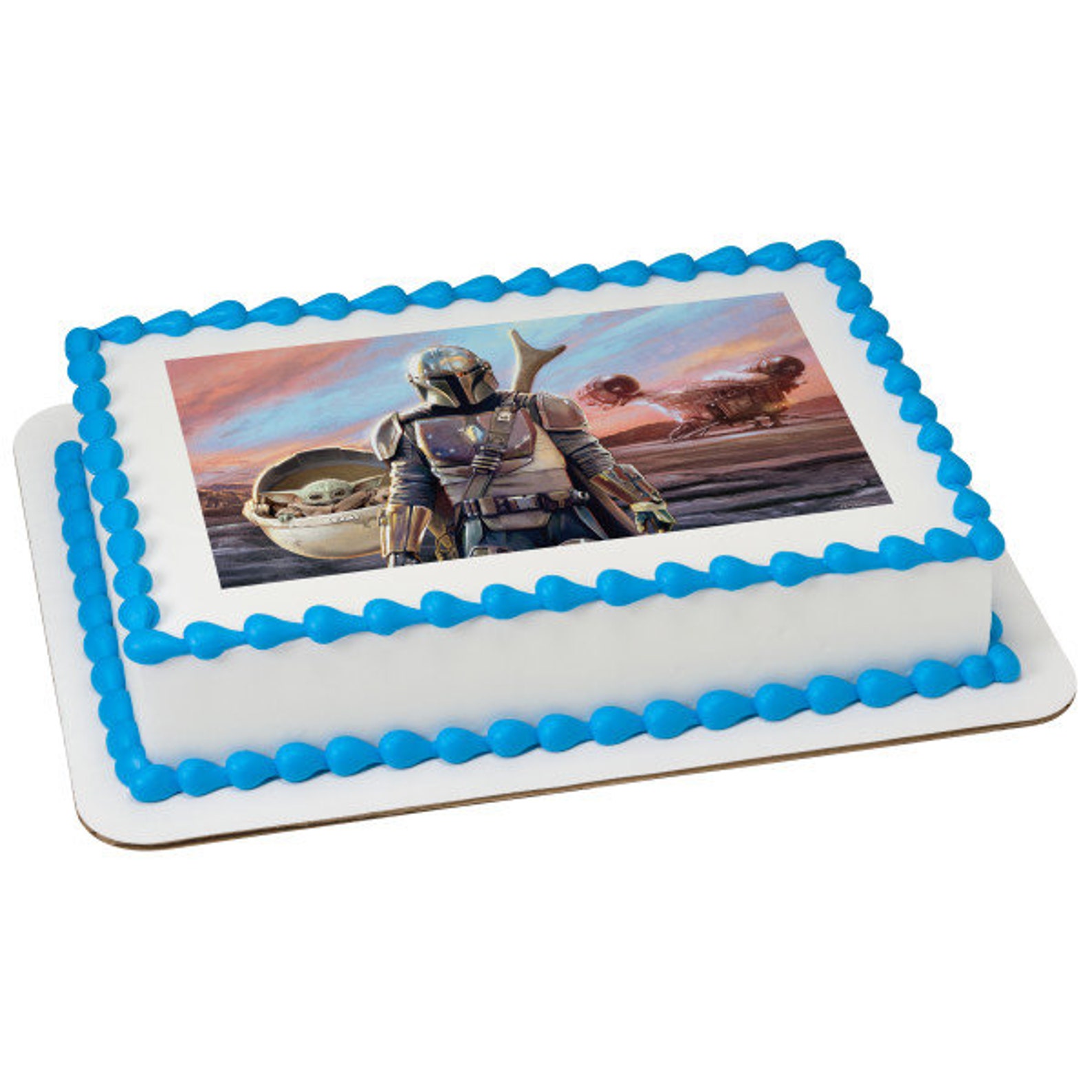 The Mandalorian Baby Yoda Edible Cake or Cupcake Toppers