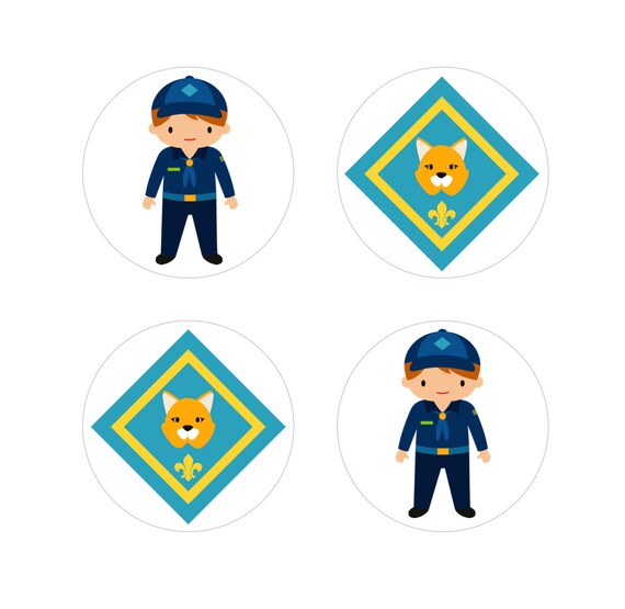 Bobcat Cub Scouts Edible Cupcake Topper Decorations Set of Etsy