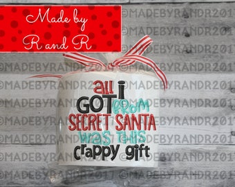 SELF INKING RUBBER STAMP 11069 FUNNY HUMOUROUS SECRET SANTA OFFICE PRESENT GIFT