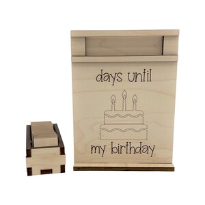 Days Until My Birthday Wood Countdown From Made by R and R - Etsy