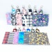 Patterned Vaccine Card Holder Keychain with Clip 