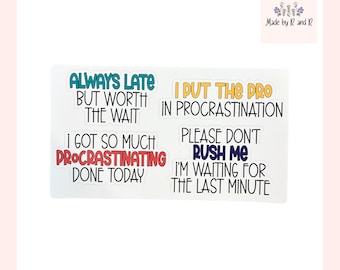 Funny Procrastination Stickers From Made By R And R