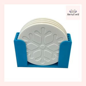 Snowflake Coasters (set of 4) and Holder From Made By R And R