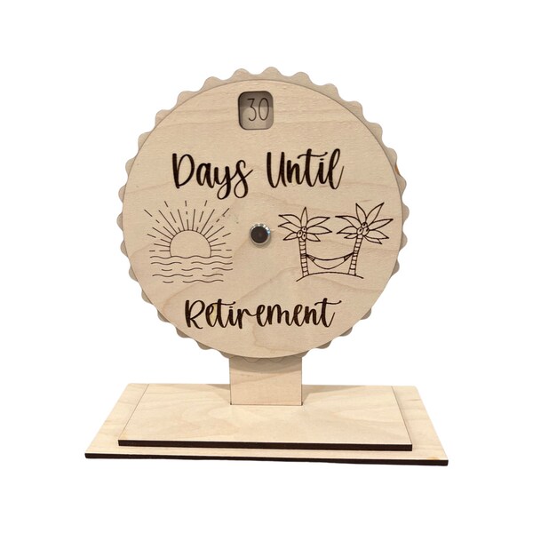 Retirement Clock With Days of the Week Etsy
