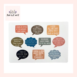 Funny Dad Joke Stickers (Set of 10) From Made By R And R