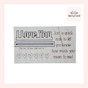 Ich Liebe Dich Holz Karte von Made By R And R