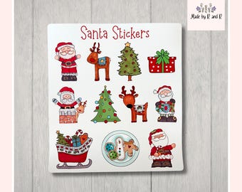 Santa Stickers From Made By R And R