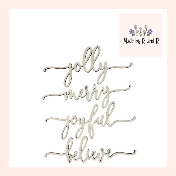 Wood Christmas Table Words Etsy