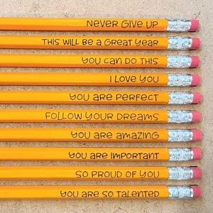 Pencil Set Inspirational Pencils Cool Motivational Praise - Temu