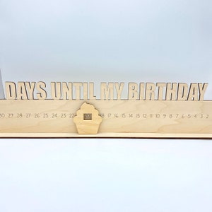 Days Until My Birthday Wood Countdown From Made By R And R