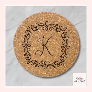 Fancy Square Cork Trivet From Made By R And R
