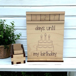 Days Until My Birthday Wood Countdown From Made By R And R