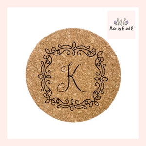 Fancy Square Cork Trivet From Made By R And R