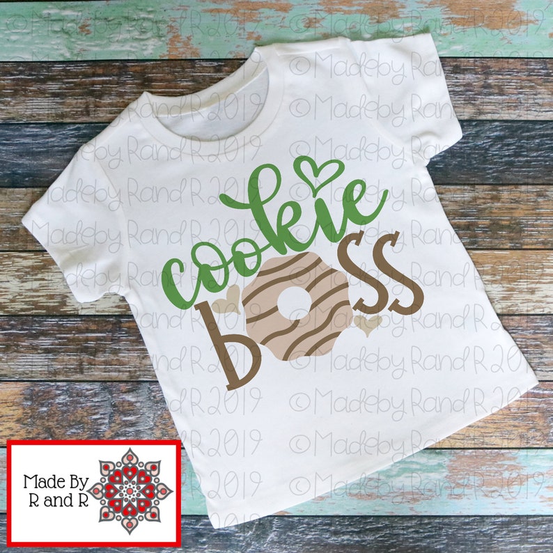 Cookie Boss Cookie Boss T-Shirt T-Shirts Children/'s T-Shirt Cookies Child Shirt Sublimation Sublimated T-Shirt Gildan