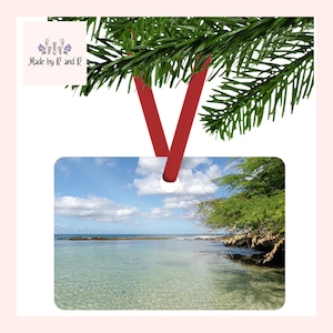 Custom Horizontal Two- Sided Metal Christmas Photo Ornament From Made By R And R