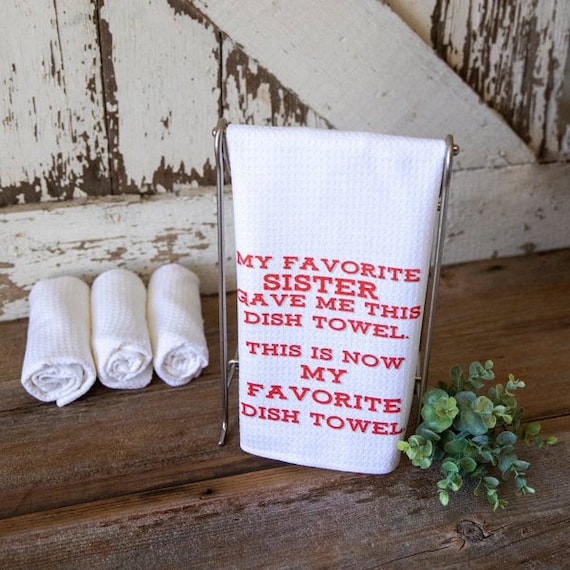 Blessed Are Those Who Do Dishes Tea Towel- Cute Customized Kitchen Dec -  Larissa Made This