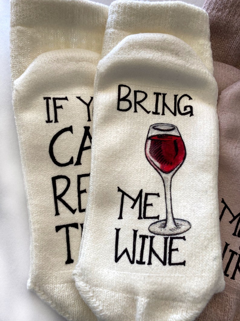 If You Can Read This Bring Me Wine Socks Womens One Size Etsy If you can read this bring me wine socks womens one size etsy