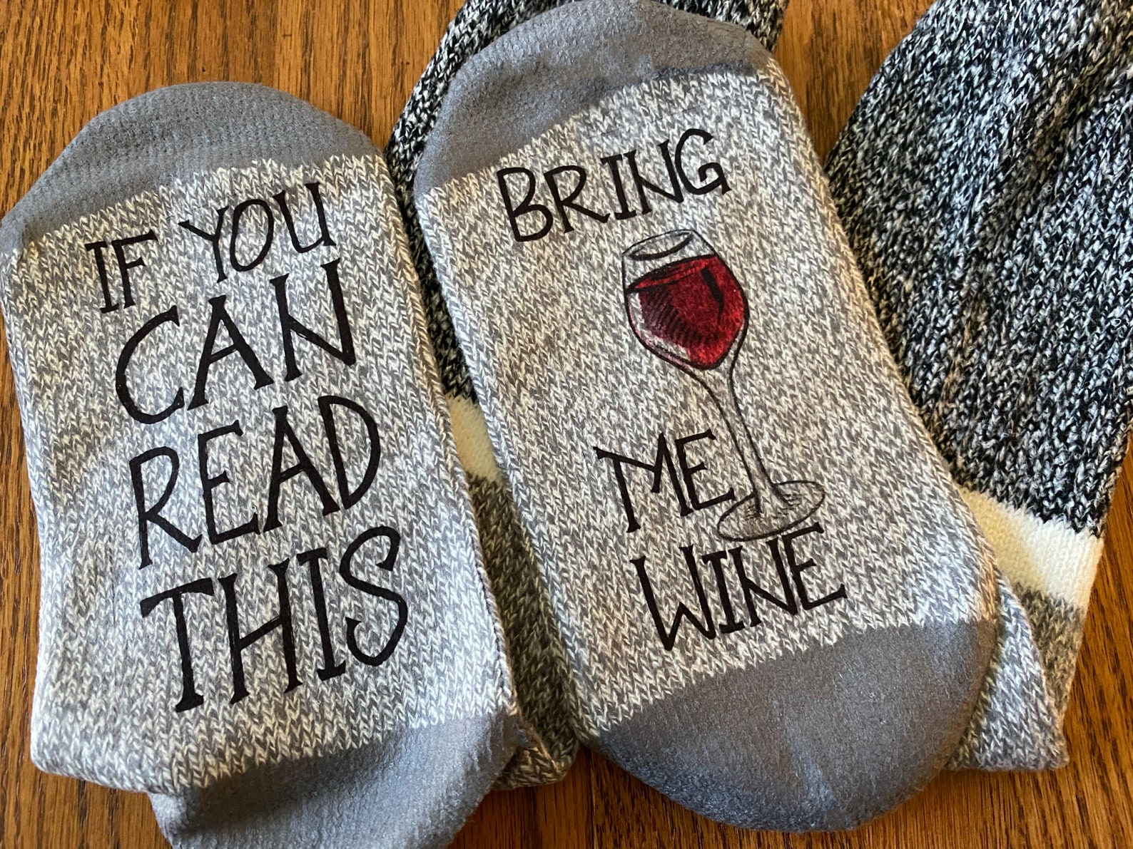 If You Can Read This Bring Me Wine Socks Womens One Size Etsy If you can read this bring me wine socks womens one size etsy
