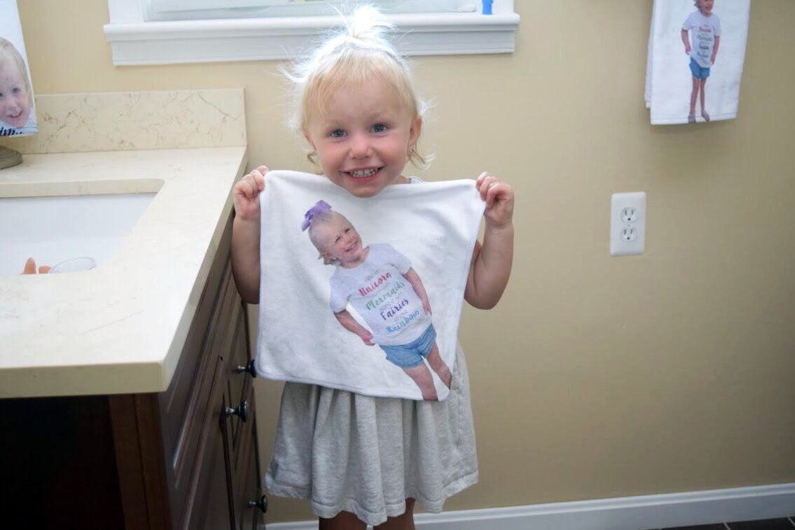 Personalized Photo Washcloth Custom Facecloth Selfie Gift Etsy