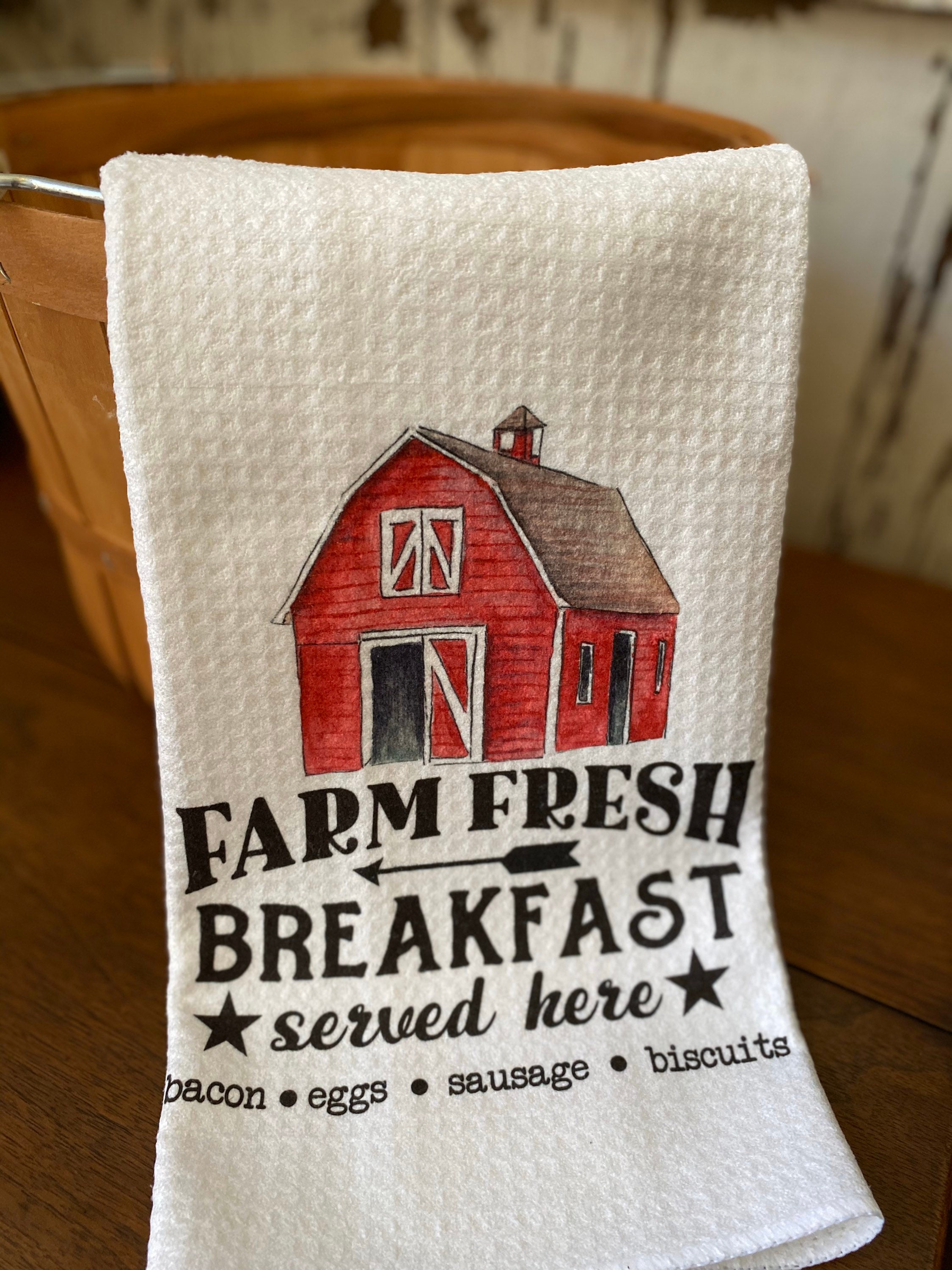 Farm Fresh Breakfast Dishtowel - Larissa Made This