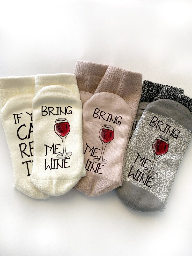 If You Can Read This Bring Me Wine Socks Womens One Size Etsy If you can read this bring me wine socks womens one size etsy