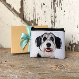 Personalized Pet Photo Coin Purse- Small Zipper Pouch- Custom Zipper Bag- Printed Coinpurse-Clutch-Change Purse- Cosmetic Bag