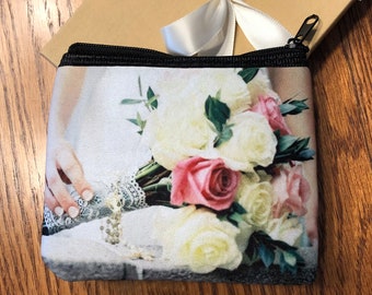 Photo Coin Purse- Small Zipper Pouch- Personalized Zipper Bag- Printed Coinpurse-Clutch-Change Purse- Miniature Cosmetic Bag- Coin Purse