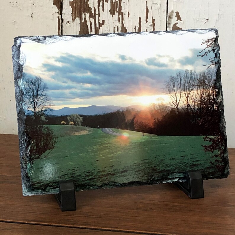Photo Slate Rock Plaque 5 by 7 Inches Custom 5x7 Chiseled Etsy