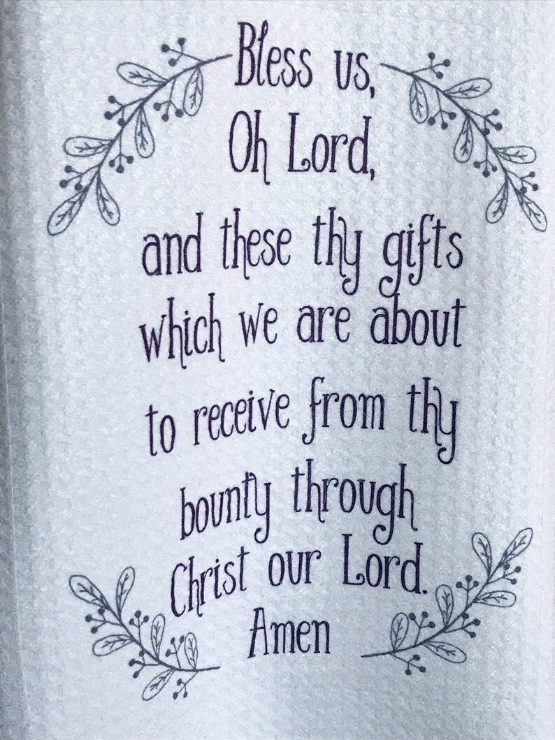 Bless us Oh Lord and These Thy Gifts... Dish Towel Etsy