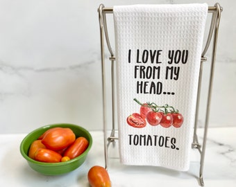 Tomato Watercolor Kitchen Towel – Funny Gardener Gift
