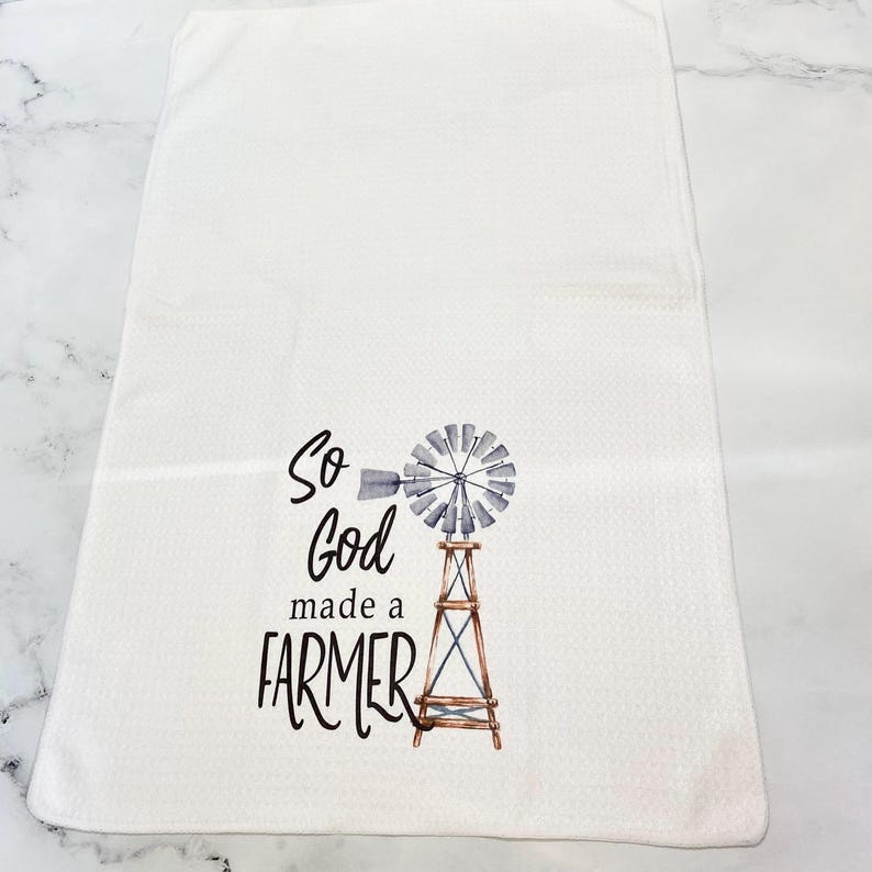 LarissaMadeThis So God Made a Farmer Dish Towel - Thumbnail 2