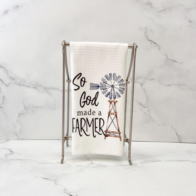 LarissaMadeThis So God Made a Farmer Dish Towel