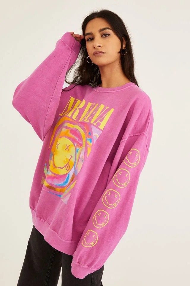 Pink crewnecks sale
