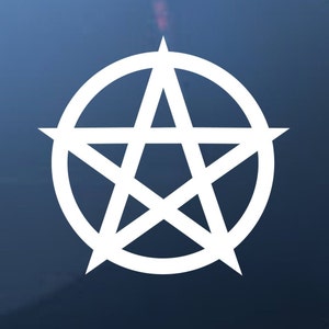 Pentacle Symbol - Solid Decal - 18 colors & Multiple Sizes