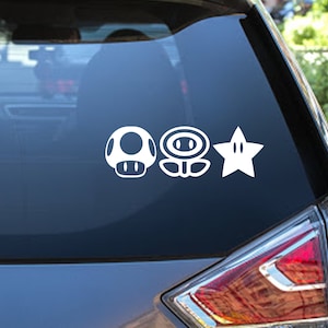 Super Mario Decal - Bigger Faster Stronger Design - 18 colors & Multiple Sizes