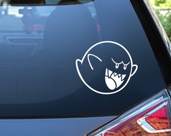 Calcomanía de Nintendo - Super Mario Brothers - Diseño de contorno fantasma - 16 colores y varios tamaños